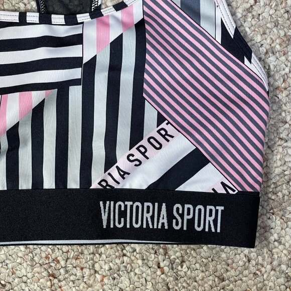 Victoria's Secret Victoria Sport Racerback Sport Bra Black Pink Size S Small - Picture 3 of 5
